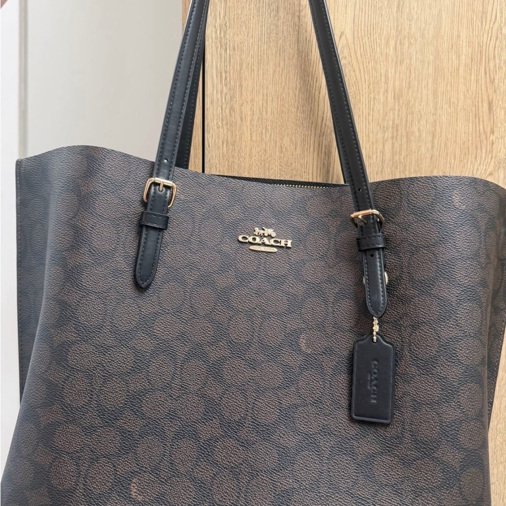 Coach Brown and Black Tote Bag